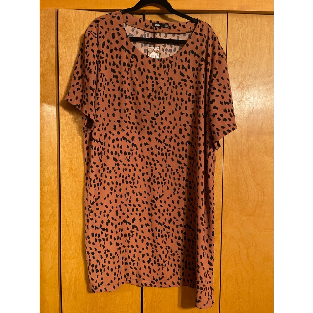 Leopard print shift dress